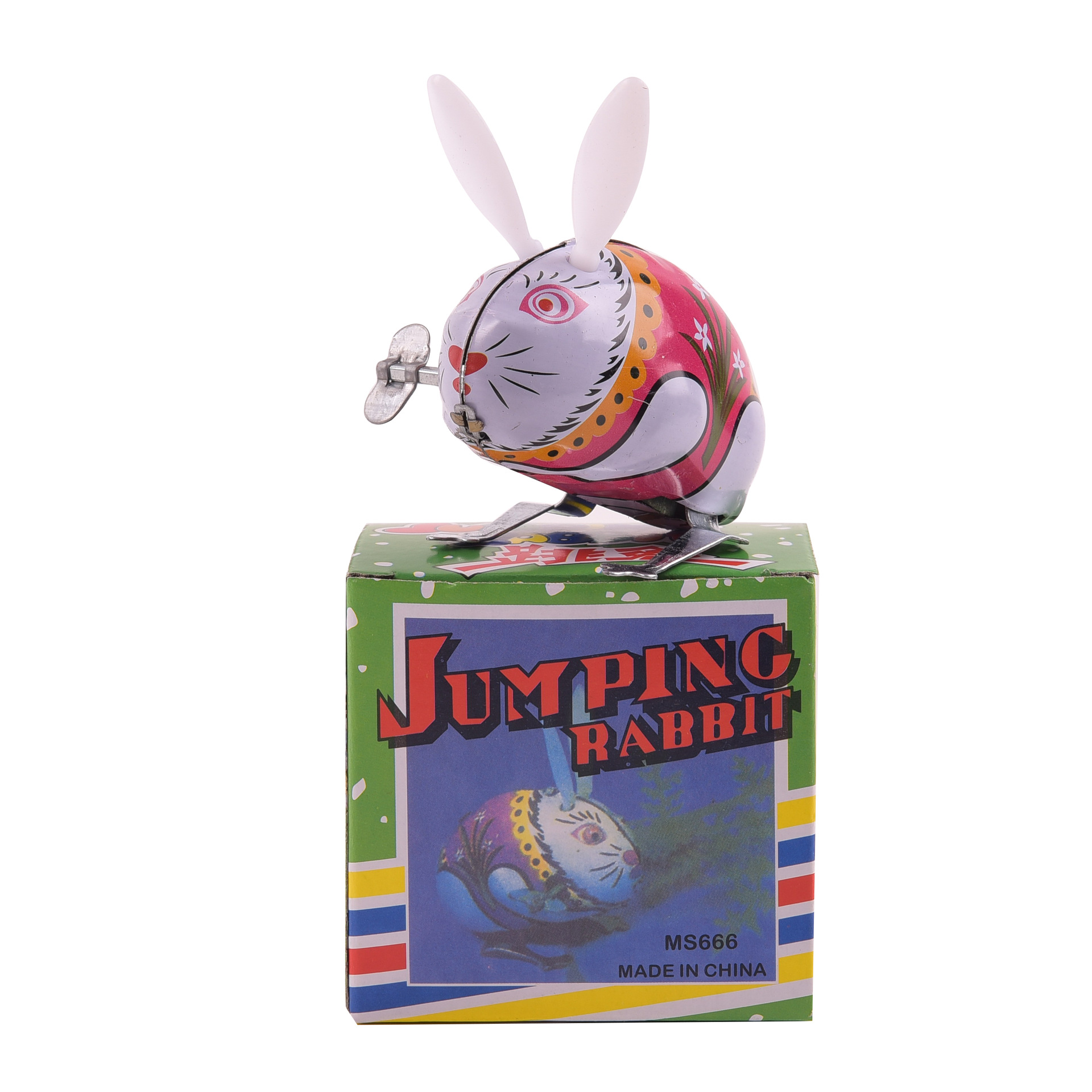 Chain-up tin frog jumping frog toy tin frog nostalgic classic Tin Toy