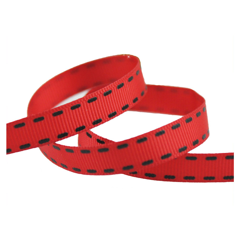 厂家批发供应车白线黑线织带  横纹带织带 两边跳点织带罗纹带