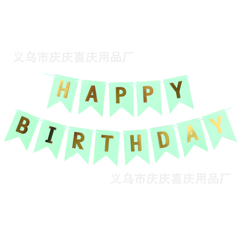 箔押し魚尾誕生日おめでとう旗happy birthdayパーティー装飾誕生日おめでとうバナー花|undefined