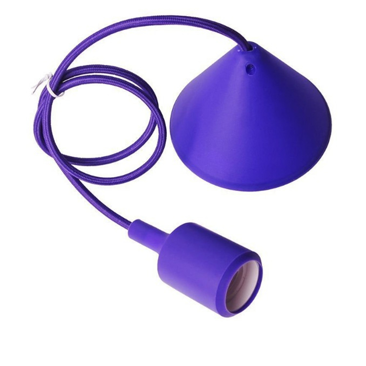 供应120直径V型红橙黄绿青蓝紫色多色塑料吊灯套件 彩色吊灯组件