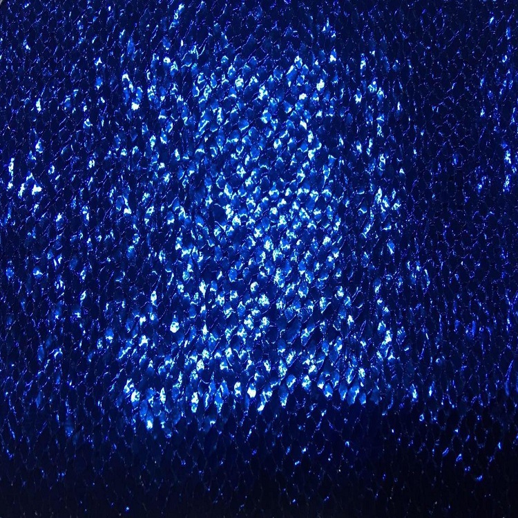 亮光炫彩珠片渐变编织爆裂纹pu面料环保高档龟裂纹装饰鞋材服装革