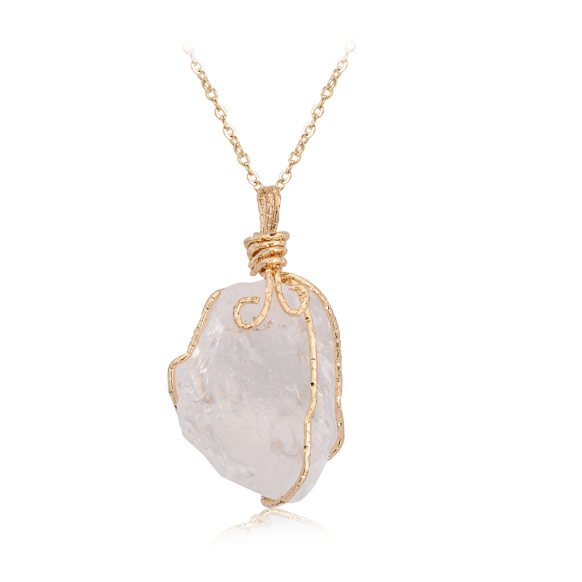Golden white crystal