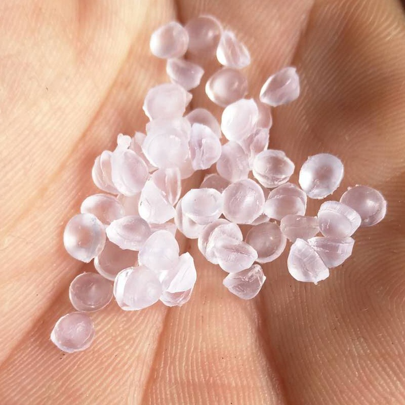 透明蓝底PVC胶料60度70度80度90度100度注塑级 食品级PVC透明塑料