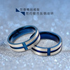 Bottle opener, geometric blue ring stainless steel, wholesale