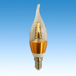led蜡烛灯泡e14小螺口明亮尖泡拉尾水晶吊灯e27大螺口家用暖光源