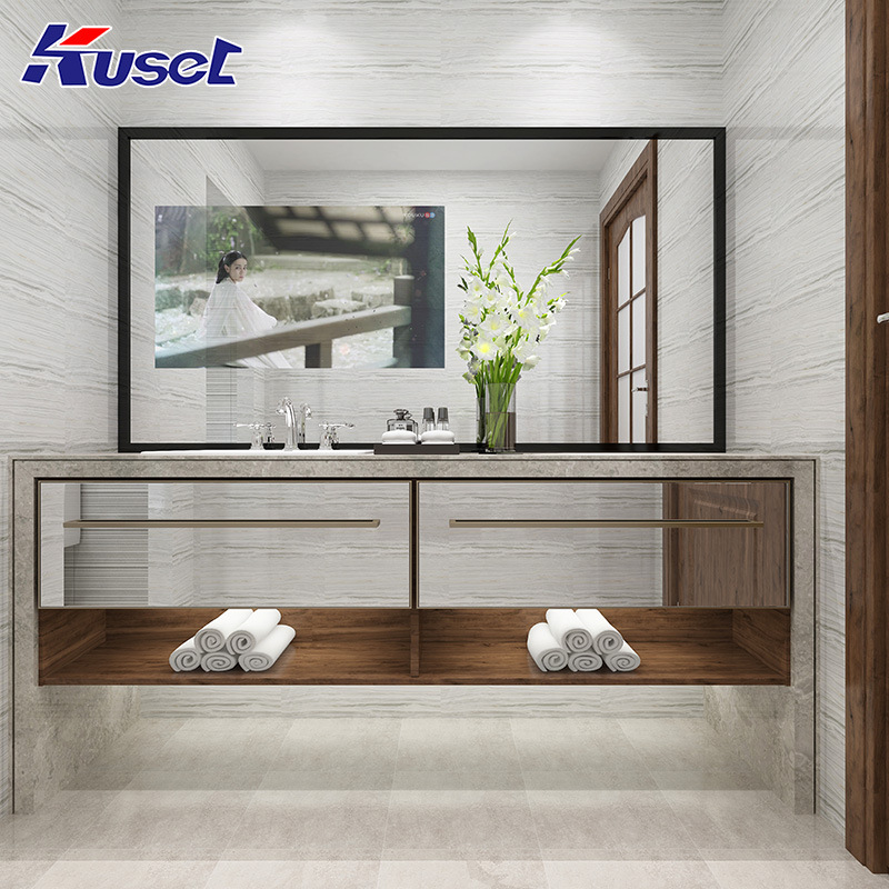 Factory direct 32 inch hotel bathroom smart magic mirror bathroom waterproof touch screen mirror TV manufacturers