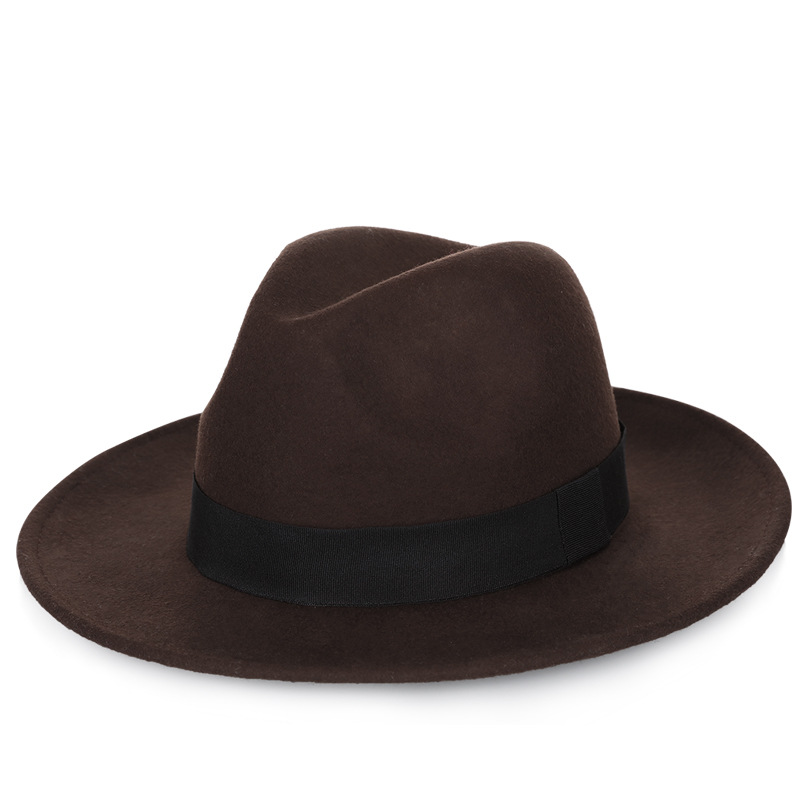 Sombrero de copa de lana pura 2021 Otoño e Invierno Caballero retro cómodo transpirable cálido sombrero de moda directo de fábrica bolsa de ayuda para el cabello