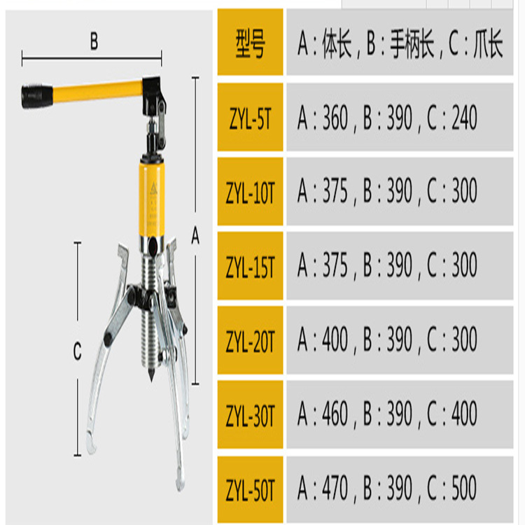 2爪液压拉马现货速发3爪液压拔轮器价格5T液压三爪拉马图整体拉马