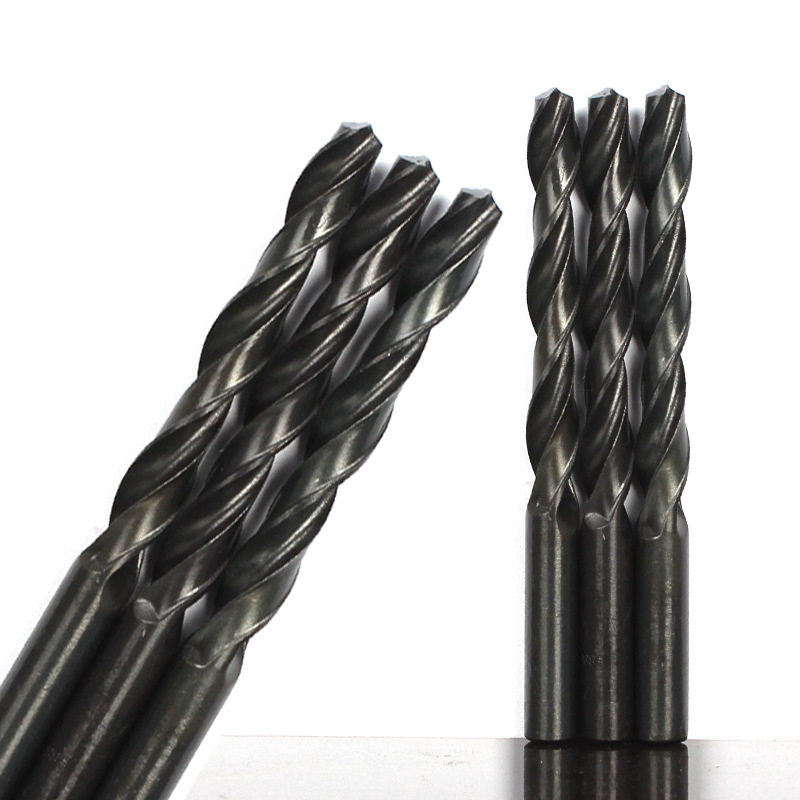 厂家批发黑色直柄麻花钻头打薄铁钻头高速钢钻头黑钻单头双头钻头