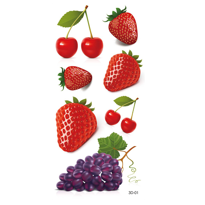 Rosa tatuaje pegatinas 3D TikTok Net color rojo impresión tatuaje pegatinas mariposa flor impermeable tatuaje pegatinas