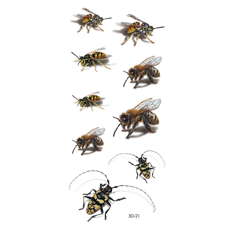 Rosa tatuaje pegatinas 3D TikTok Net color rojo impresión tatuaje pegatinas mariposa flor impermeable tatuaje pegatinas