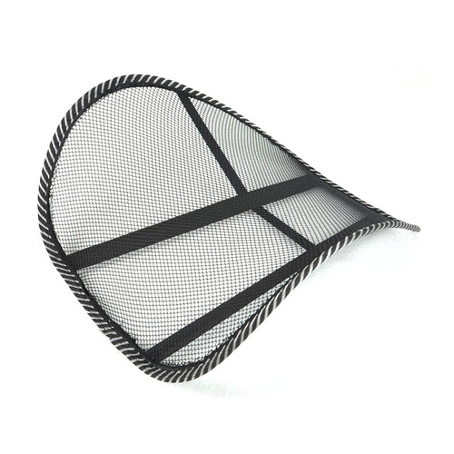 Empty mesh lumbar support Car lumbar support Black mesh ice silk breathable car ice silk cushion 38*40CM supply