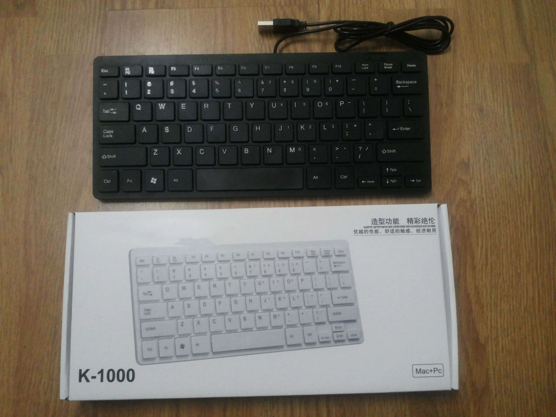 Клавиатура USB проводная K1000 Chocolate миниатюрная ультратонкая ноутбук французский арабский бенгальский унисекс