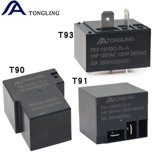 T90继电器厂家 T91 T93 4脚12v 30A 250VAC负载JQX-15F功率继电器