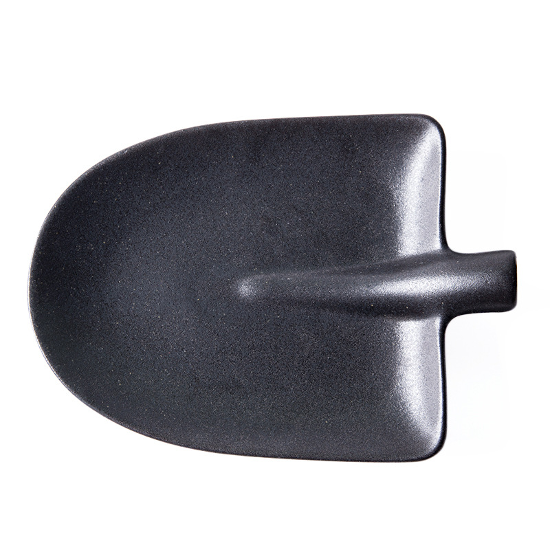 Placa de pala esmerilado negro placa de cerámica placa plana