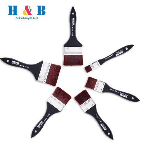 Cross-border hot selling nylon wool board brushes, watercolor acrylic oil paint brushes, hand-painted wall painting brushes, tool brushes