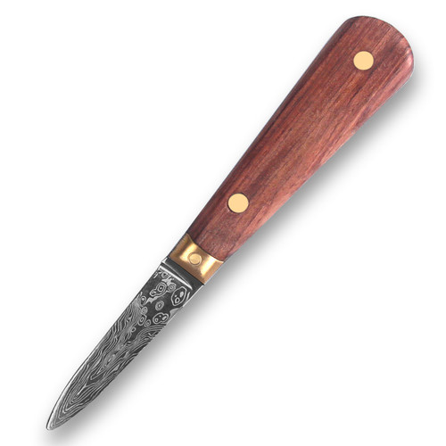 Damascus Grain Rosewood Pu'er Tea Knife Thickened Tea Cone Tea Ceremony Accessories Oyster Shrimp Scallop Tool Taobao