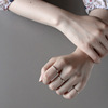 Glossy line one size ring, Japanese and Korean, silver 925 sample, simple and elegant design