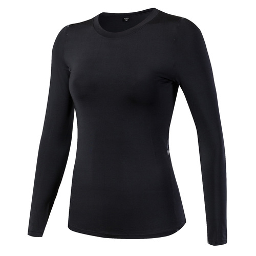 Vanice Source Factory Women's Fitted Training Long-Sleeve Exercise Fitness Yoga T-Shirt Running Long-Sleeve Top