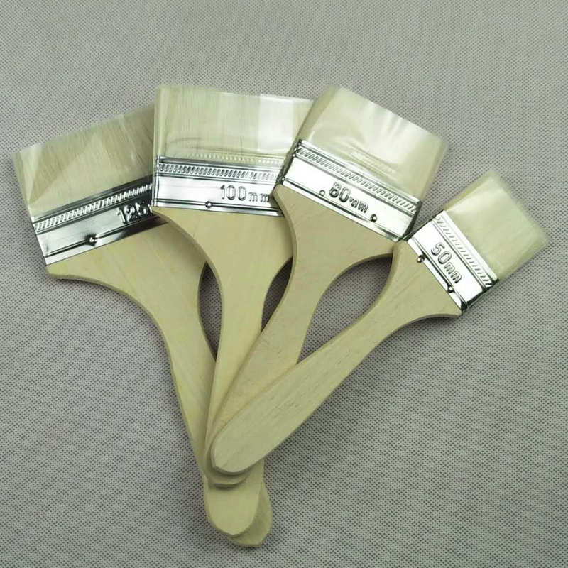 Fábrica al por mayor cepillo de pintura de piel suave barbacoa herramienta de hornear cepillo mango de madera cepillo de lana cepillo de barbacoa