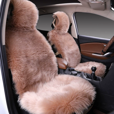single manufacturer – Seat cushion, seat cover - khaki-five-seat-set-long-hair-thickening