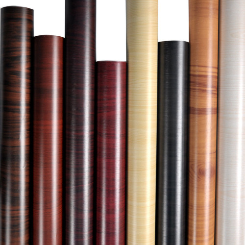 Cross-border PVC self-adhesive wood grain stickers waterproof showcase desktop wooden boards old furniture renovation decorative film Boeing film