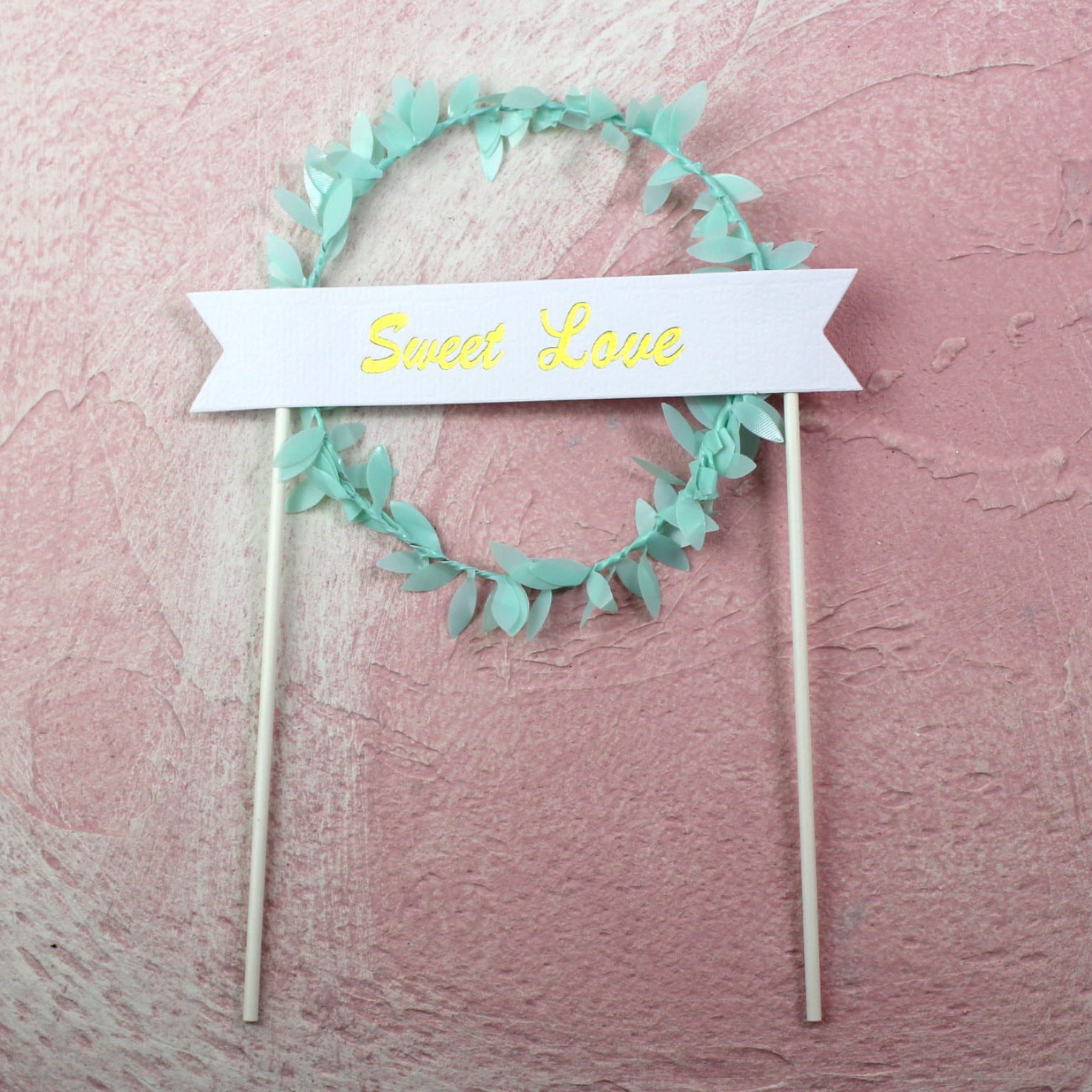 Decoración pastel anillo ratán, feliz cumpleaños, boda, colorido