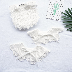 ins new 360 degree rotatable baby bibs for girls baby lace fake collar saliva towel newborn bibs