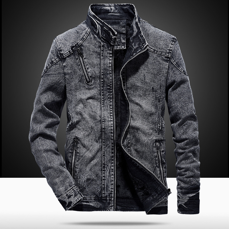2021 New jacket men's autumn and winter Korean style trendy cotton slim men's retro Denim coat clothing youth