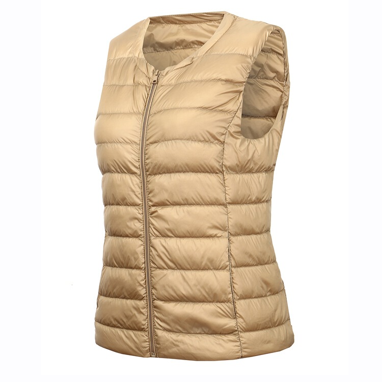 Cross-border Lightweight Down Jacket Women's Vest Autumn and Winter Collarless Plus Size Down Vest Inner Container Women's Short Waistcoat Cross-border Lightweight Down Jacket Women's Vest Autumn and Winter Collarless Plus Size Down Vest Inner Container Women's Short Waistcoat