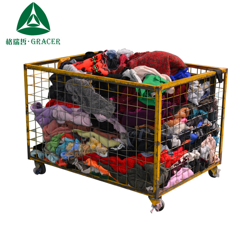 供应开花原料各种颜色毛线垃圾100kg包装整柜批发再纺再生产品