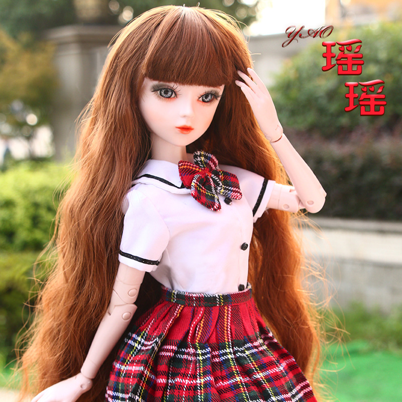 60.3cm Generation Open Head Change Makeup Children Toys Doll Princess Girl Playset Box Birthday Gift
