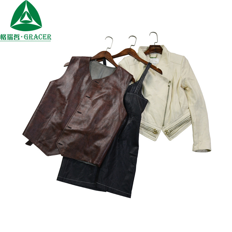 时尚薄款修身纯色仿皮中年男式休闲皮马甲chic出口阿鲁巴 萨摩亚