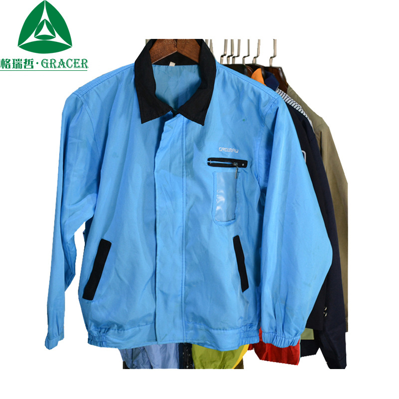 跨境货源 二手工作服A79整柜批发 夏薄电焊防烫阻燃汽修劳保服