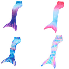 2018新款童裝兒童分體泳衣美人魚外貿泳裝女比基尼女童分體游泳衣