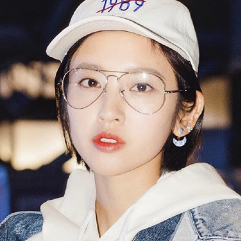 Cyber Celebrity Frame Toad Mirror Glasses Frame Women's Trendy Retro Ultra Light Flat Mirror Men's and Women's Korean Style Glasses Frame