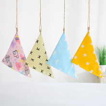 跨境批发阳光菊婴幼儿彩底印花三角巾男女宝宝围嘴兜baby口水汗巾