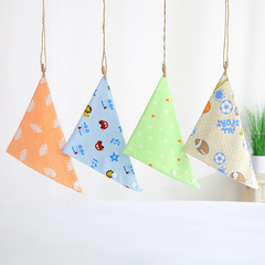 Factory Wholesale Sunflower Infant and Toddler Colorful Base Print Triangular Scarf for Boys and Girls, Baby Bibs and Drool Sweat Towels