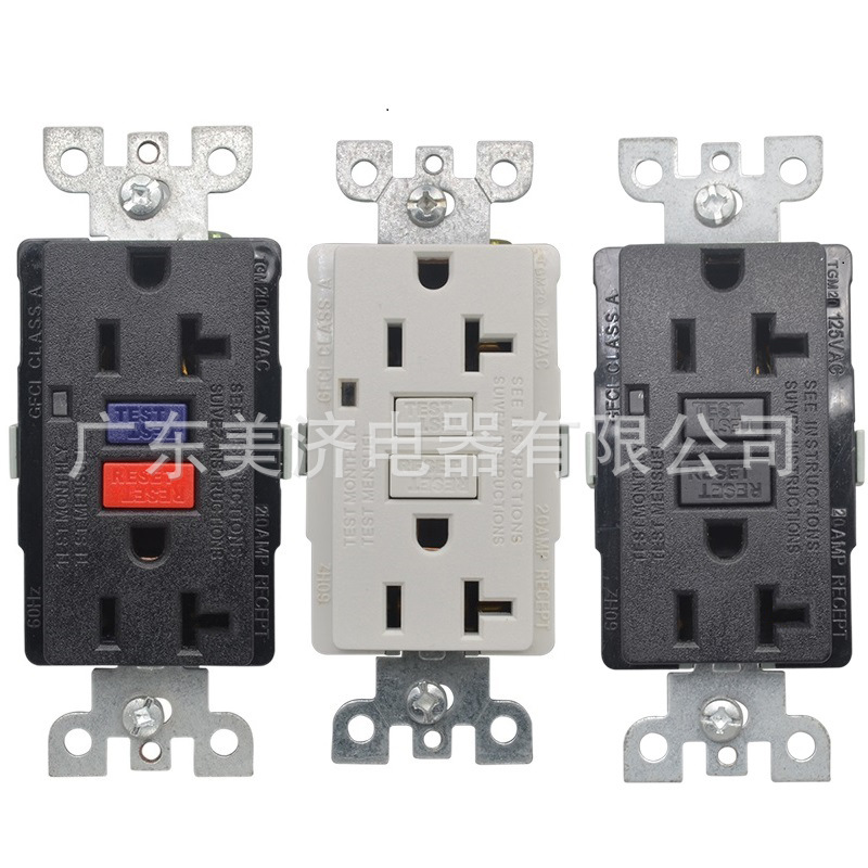 美规漏电保护插座 20A美标GFCI插座厂家 UL美式插座工厂 TGM20