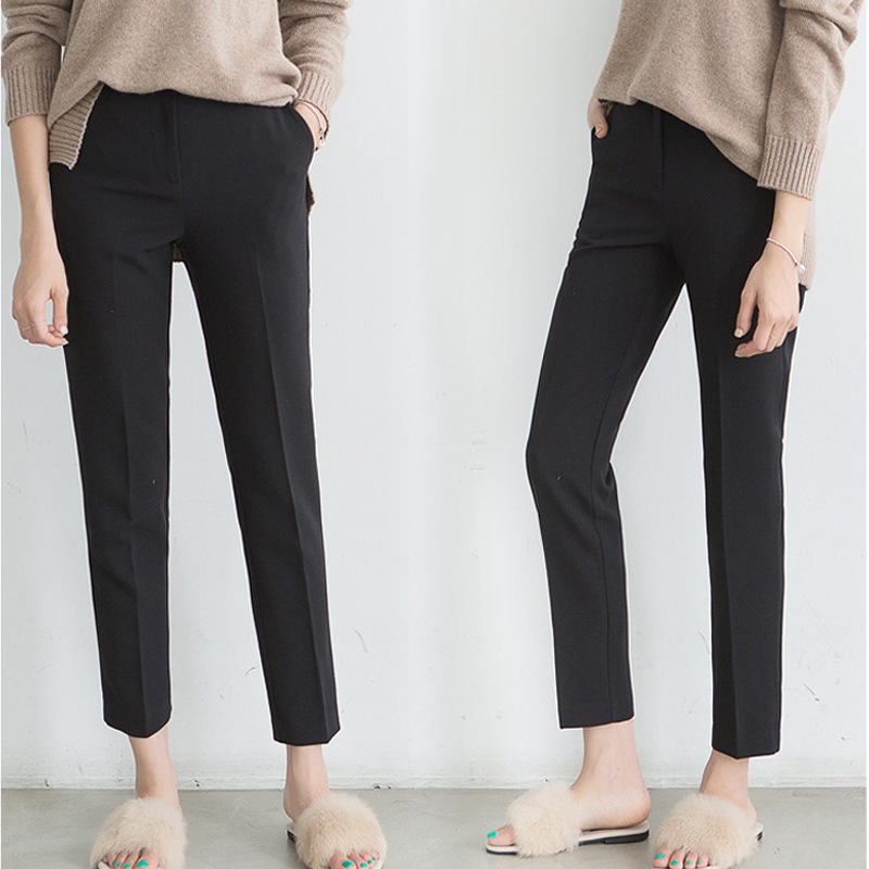 Carefully Selected Maternity Belly Support Loose Straight Pants Maternity Nine-Point Cargo Pants Belly Support Suit Pants Autumn and Winter Velvet Pants