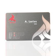 创新佳供应透明PVC磨砂表面烫红金效果的高档PVC透明名片