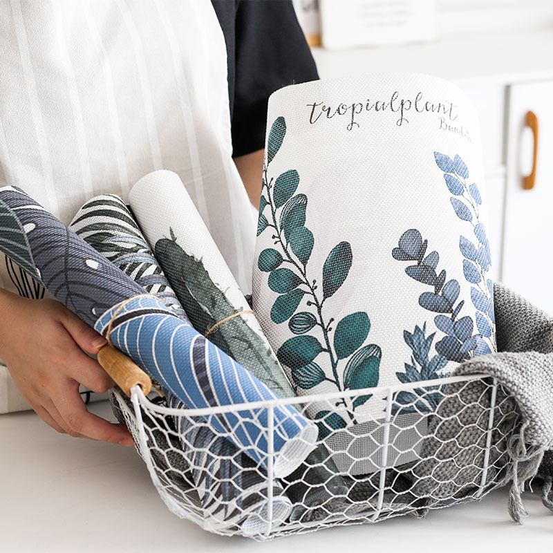 Shanen Nordic pintura de tinta PVC mantel estera de aislamiento pintura decorativa estera de la tabla creativa comida Occidental tazón de fuente estera de la placa