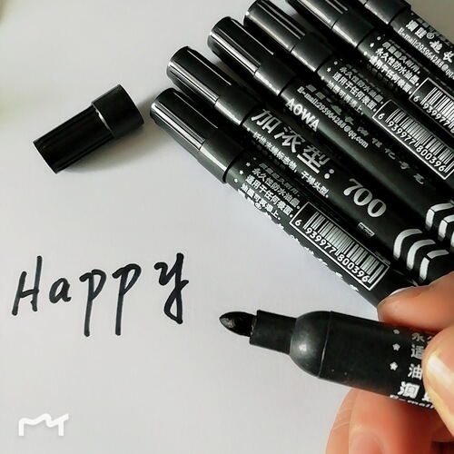 2MM single-head oil-based marker thick pen mark pen POP pen box pen CD pen painting hook pen children's painting