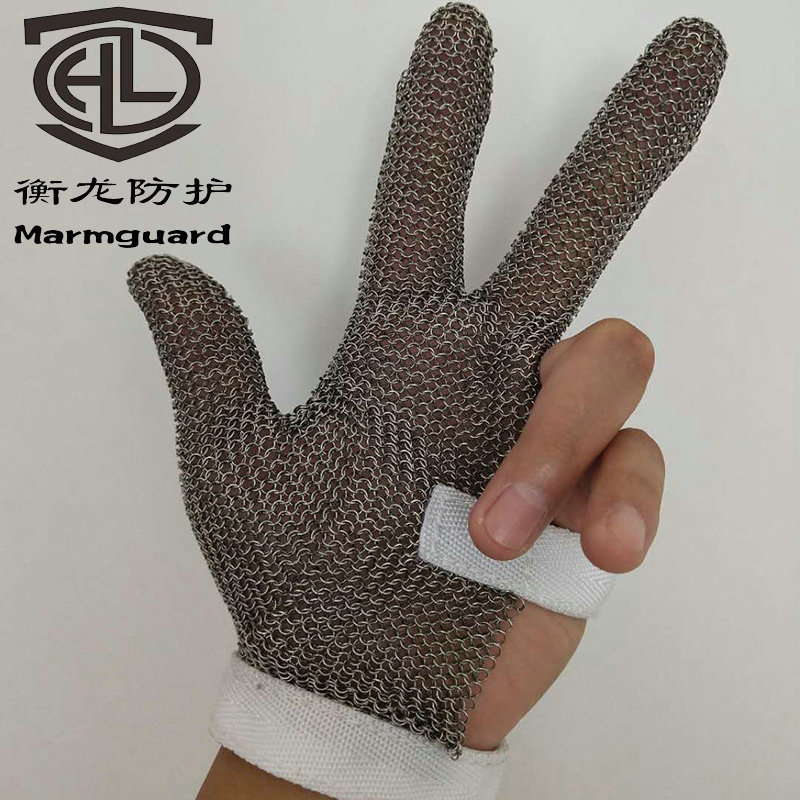 厂家供应刃具制造防割金属手套 服装裁剪行业安全防护用品