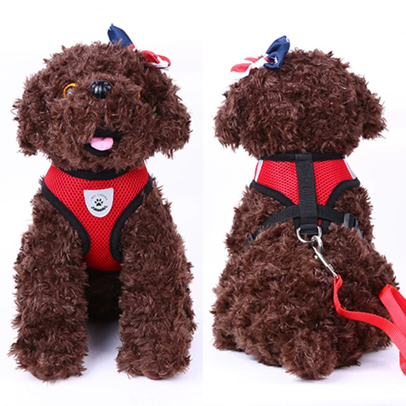 Защищенная грудь Спина Щенок Нагрудный ремень Жилет для собак Тяговая веревка Собака веревка Цепь для собак Тедди Bome Веревка