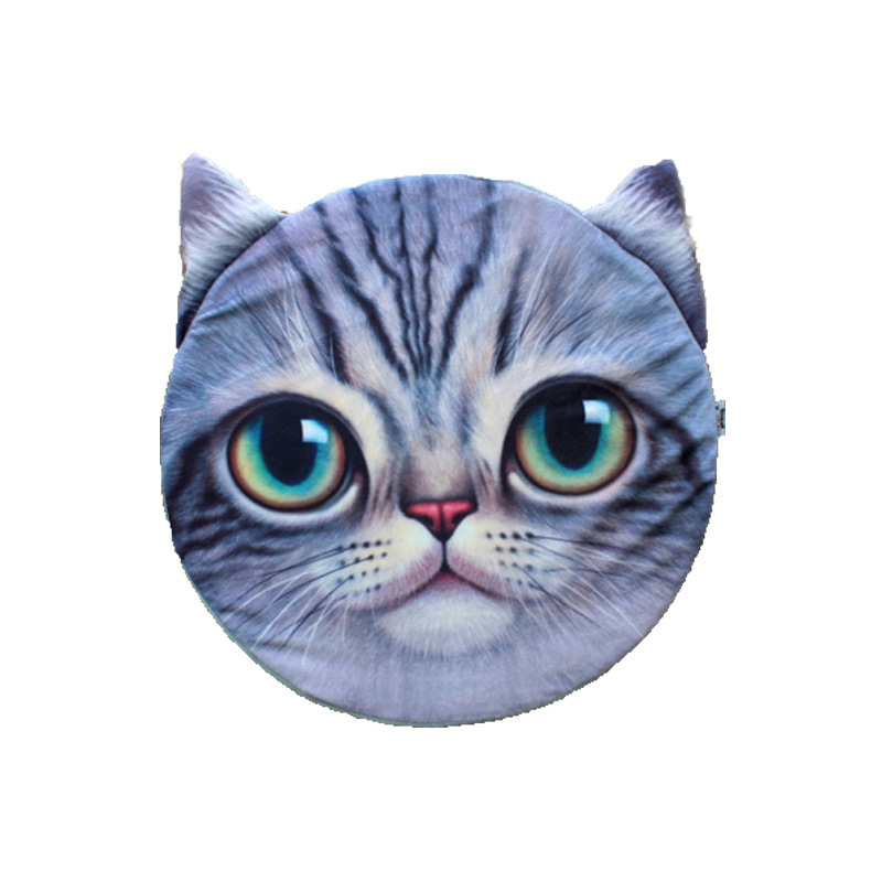 3D喵星人坐垫办公室椅垫猫咪猫头狗头卡通靠垫个性可拆洗电脑椅