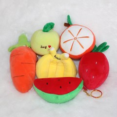 Wholesale fruit plush pendant strawberry pineapple toy soft down cotton shopping mall supermarket grab machine rag doll doll
