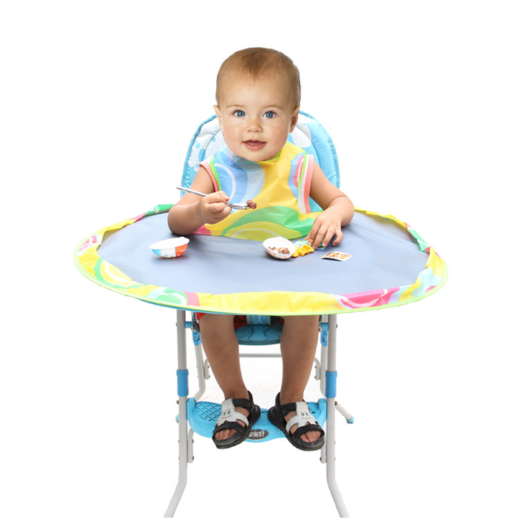 宝宝吃饭椅围垫餐垫 防脏围垫吃饭垫桌垫 反穿衣款防止沾染衣裤