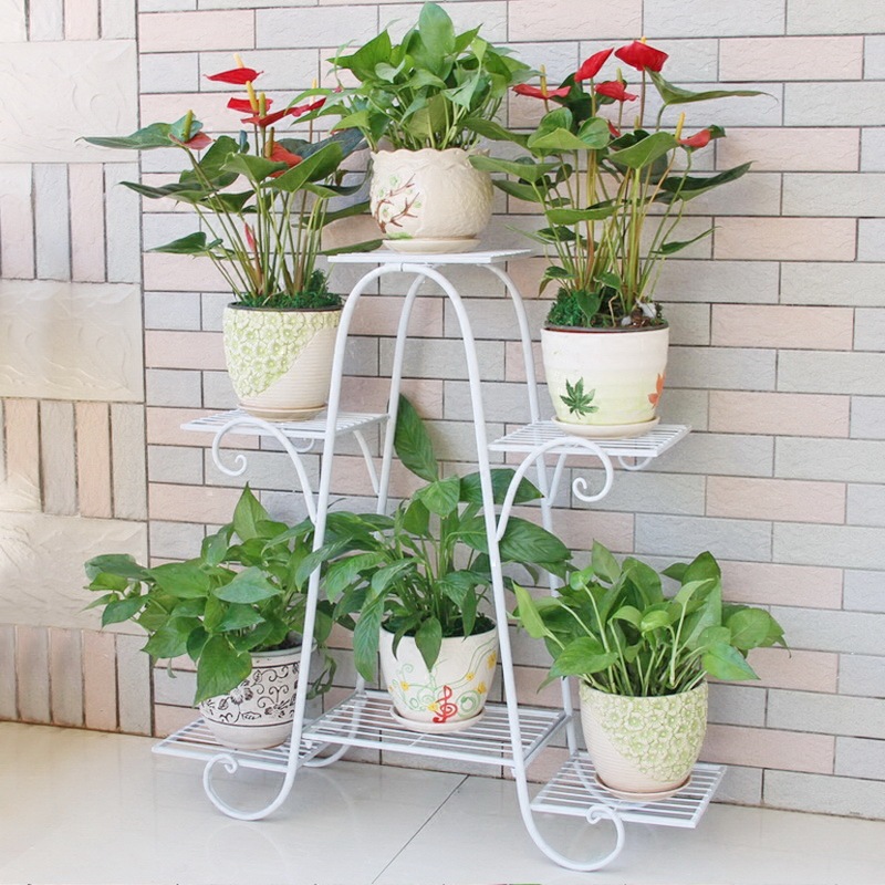 Iron flower rack multi-layer floor-standing movable indoor balcony…