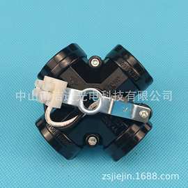 E27电木四叉灯头 黑色四胞胎灯座 灯饰摄影棚专用4P多头认证灯座
